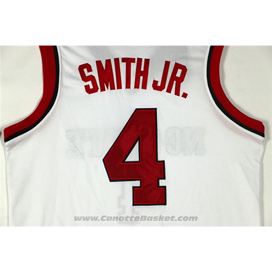 Maglia NCAA NC State Dennis Smith Jr. #4 Bianco
